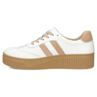 4. Women's leather suede platform shoes, white Filippo DP6776