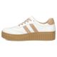 4. Women's leather suede platform shoes, white Filippo DP6776