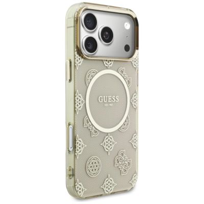 4. Guess IML Peony Dot MagSafe Case for iPhone 17 Pro Max - Beige