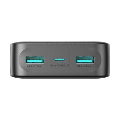 5. Powerbank Joyroom JR-PBF14 20000mAh 2.4A 2x USB-A 1x USB-C - black