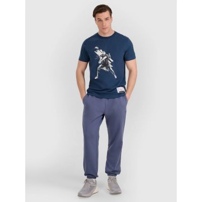 5. Men's regular t-shirt with volleyball print 4F 4FRAW25TTSHM3237-46S