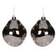 19. GLASS DROP MATRIX BALL 2 PCS LED 12 CM ANTHRACITE
