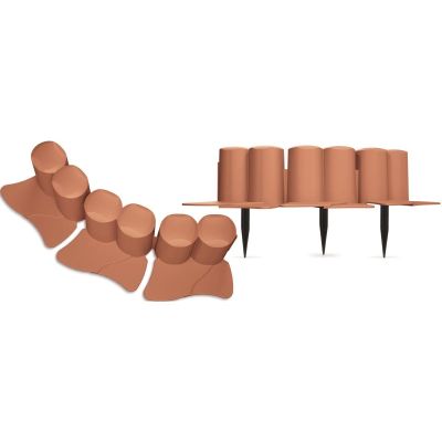 11. GARDEN PALISADE LAWN EDGE 302CM IPAL 6 TERRACOTTA