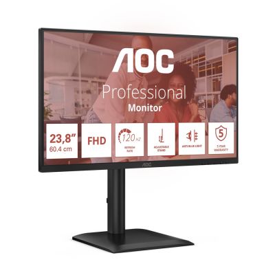 28. AOC 24E4U Computer Monitor 60.5 cm (23.8") 1920 x 1080 px Full HD LED Black