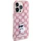 4. Karl Lagerfeld Monogram Choupette case for iPhone 15 Pro Max - pink
