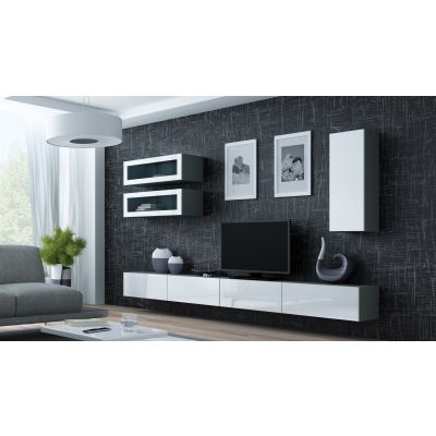 3. VIGO '90' full display cabinet 90/35/32 grey/white gloss