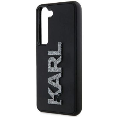 6. Karl Lagerfeld 3D Rubber Glitter Logo case for Samsung Galaxy S23+ - black