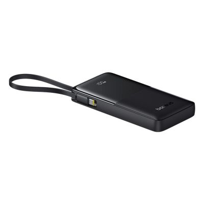 4. Baseus Bipow 2 10000mah 20W Powerbank with Digital Display with Built-in USB-C Cable - Black