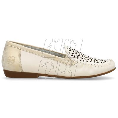 15. Leather comfortable openwork shoes Rieker W RKR658, beige