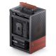 15. Jonsbo T6 Case, Mini-Tower, Mini-ITX, Tempered Glass, Wood - Black