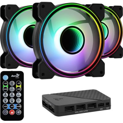 Fan + Hub AEROCOOL PGS MIRAGE 12 ARGB PRO (3x120)