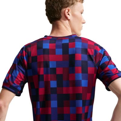 5. Nike FC Barcelona Home Men's T-Shirt Navy Blue and Burgundy II1667 621