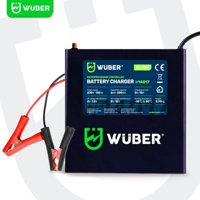 6. Microprocessor-Controlled Battery Charger 6–12V 15A + Battery Charger W14017 WUBER