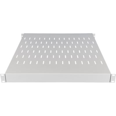 Adjustable shelf 19" 1U depth 500-900mm, gray, 4 mounting points ALANTEC