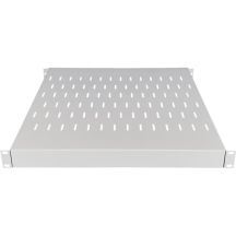 Adjustable shelf 19" 1U depth 500-900mm, gray, 4 mounting points ALANTEC