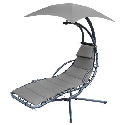 4. SWING ROCKING CHAIR WITH UMBRELLA LISBON DARK GREY
