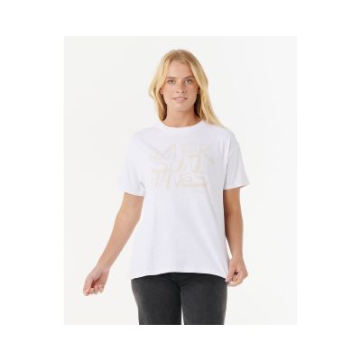 RIP CURL OCEANIC RELAXED TEE White T-Shirt
