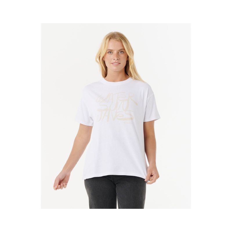 RIP CURL OCEANIC RELAXED TEE White T-Shirt