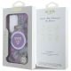 8. Guess Glitter Flowers Triangle Buttons MagSafe case for Samsung Galaxy S25 Ultra - purple