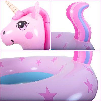 4. INFLATABLE RING 70x70CM PINK UNICORN 35657