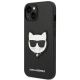 2. Karl Lagerfeld Saffiano Choupette Head Patch Case for iPhone 14 Plus - Black