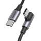 Ugreen Cable US334 70643 USB-C (angled) / USB-C (straight) 100W PD 1m - black