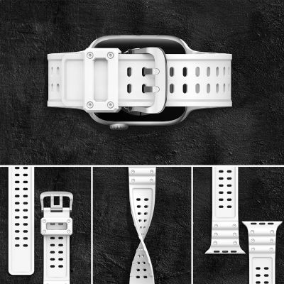 6. Strap Triple Protection for Apple Watch 38 / 40 / 41 mm band bracelet - white