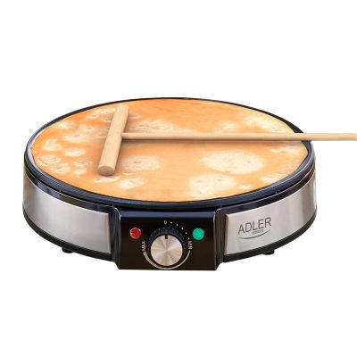 12. Adler AD 3058 Pancake Maker 1 Pan 1600 W Black, Stainless Steel