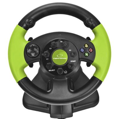 19. Esperanza EG104 steering wheel (PC, Xbox 360; black and green)