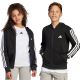 adidas Essentials Full-Zip Kids' Sweatshirt Black and White JD6494