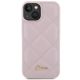 3. Guess Quilted Metal Logo case for iPhone 15 - pink