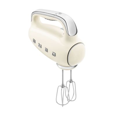 8. Smeg HMF01CREU hand mixer in cream with a retro 1950s style.