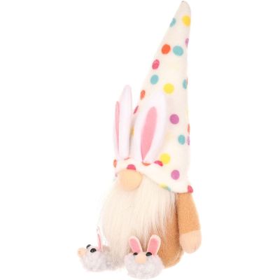 14. gnome bunny 25cm polka dots boy spring decoration