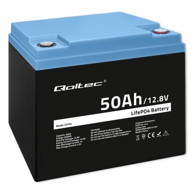 QOLTEC LIFEPO4 LITHIUM IRON PHOSPHATE BATTERY | 12.8V | 50AH | 640WH | BMS