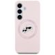 3. Karl Lagerfeld Silicone Double Heads And Circle MagSafe Samsung Galaxy S25 Plus Case Pink