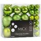4. DECORATIVE PLASTIC BAUBLE SAFE 46 PCS GREEN MICA