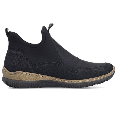 2. Women's black non-insulated ankle boots Rieker N3275-01