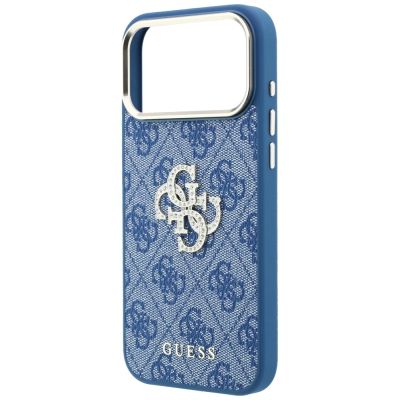 6. Guess 4G & Big Strass Logo Case for iPhone 18 Pro Max / 17 Pro Max - Blue