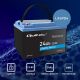 3. Qoltec LiFePO4 Lithium Iron Phosphate Battery | 12.8V | 24Ah | 307.2Wh | BMS