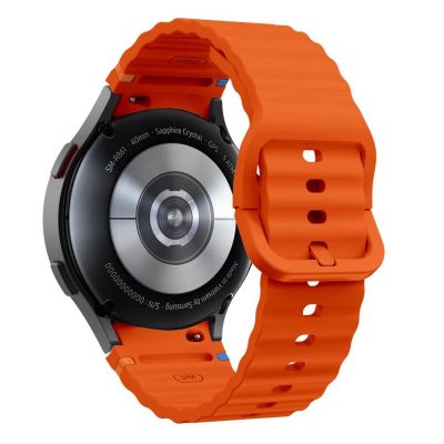 2. Tech-Protect Silicone Sport Strap for Samsung Galaxy Watch 4 / 5 / 5 Pro / 6 / 7 / FE - Orange