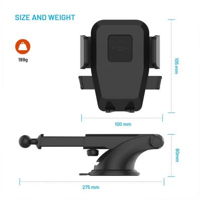 4. FIXED FIXICQ-XXL-BK Passive Holder Mobile Phone/Smartphone Black