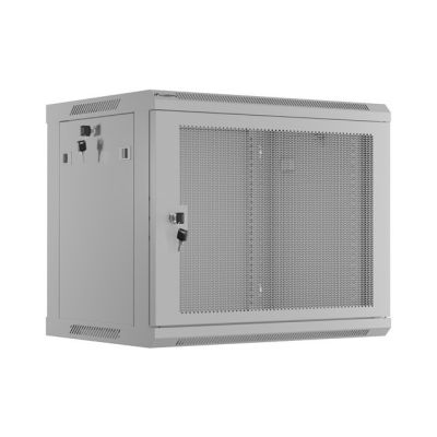 Lanberg 19" 9U 600X450 gray wall-mounted rack cabinet with perforated doors (flat pack)