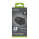 3. SBS TETRGAN1C45W 45W GaN USB-C Wall Charger with Power Delivery - Black