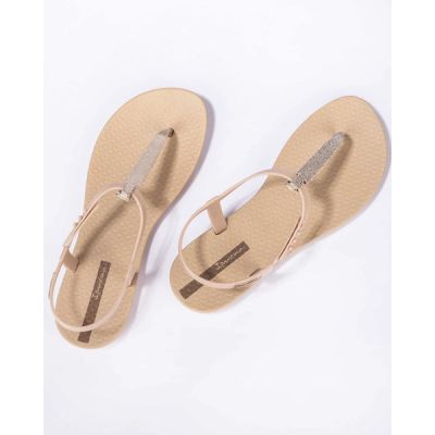 5. Ipanema Sandal Class women's flip-flop sandals, light beige with gold