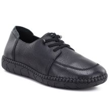 Jezzi JH01-1 comfortable black women's leather shoes