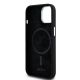 7. DKNY Liquid Silicone Small Metal Logo MagSafe Case for iPhone 15 Plus / 14 Plus - Black