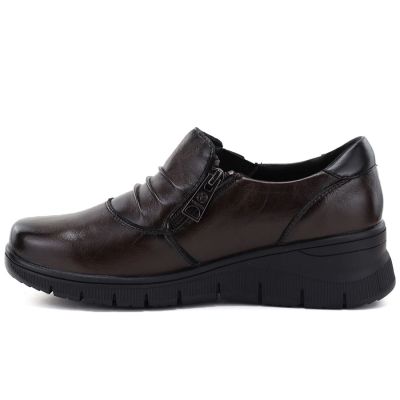 7. Women's brown leather wedge shoes Vinceza 133118