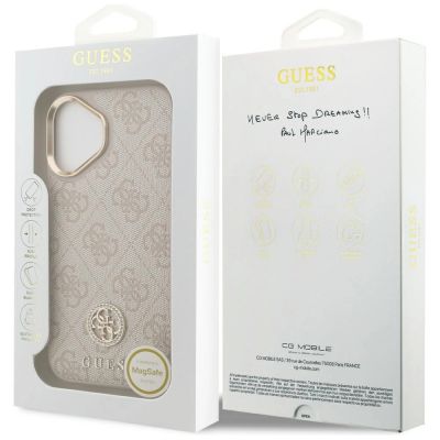 8. Guess 4G Strass Logo MagSafe Case for iPhone 17 - Pink
