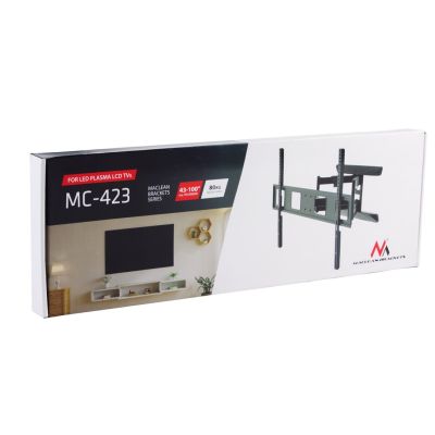 3. MACLEAN TV MOUNT MAX VESA 800X600, 43-100", 80KG, VERTICAL AND HORIZONTAL ANGLE ADJUSTMENT, PROFILE 50-500MM, BLACK MC-423