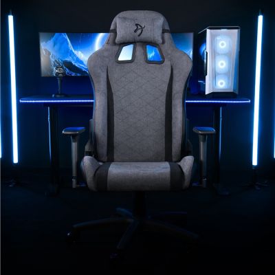 17. Arozzi Gaming Stuhl Avanti Ash SoftFabric Console Gaming Chair Upholstered Seat